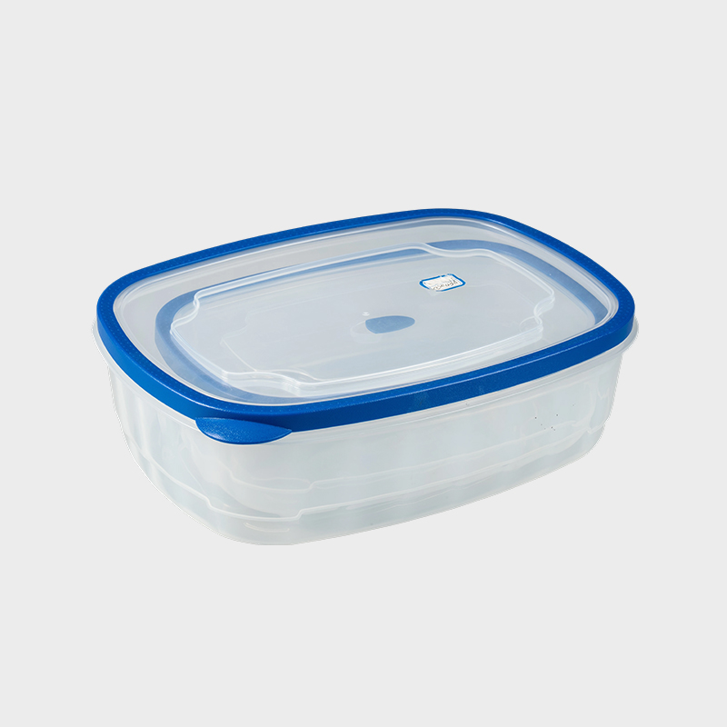 PFT005 kaupallinen pitkäkestoinen suorakaiteen muotoinen PP+TPR elintarvikkeiden säilöntäastia, 2-pakkaussetti, jossa on ylimuovatut tuuletetut kannet (3700 ml + 6800 ml)